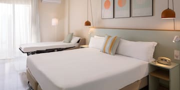 a room with two beds