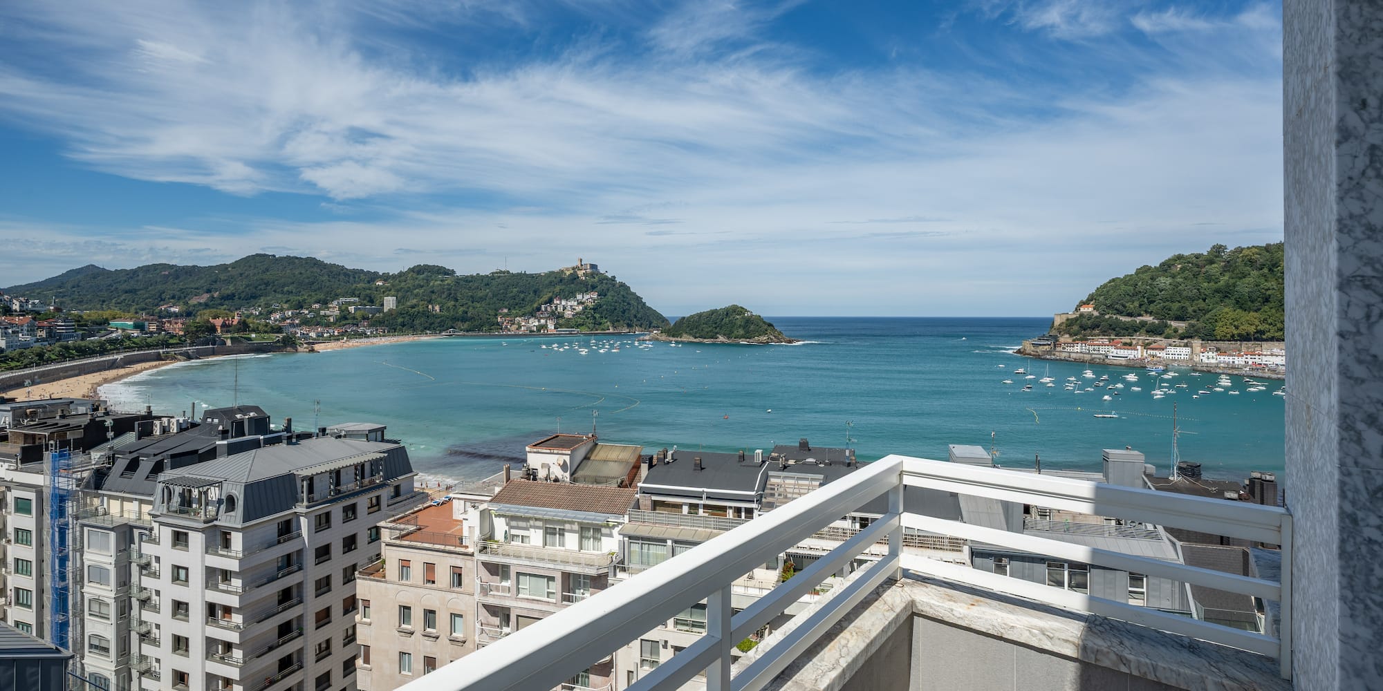 a view of a body of water from a balcony