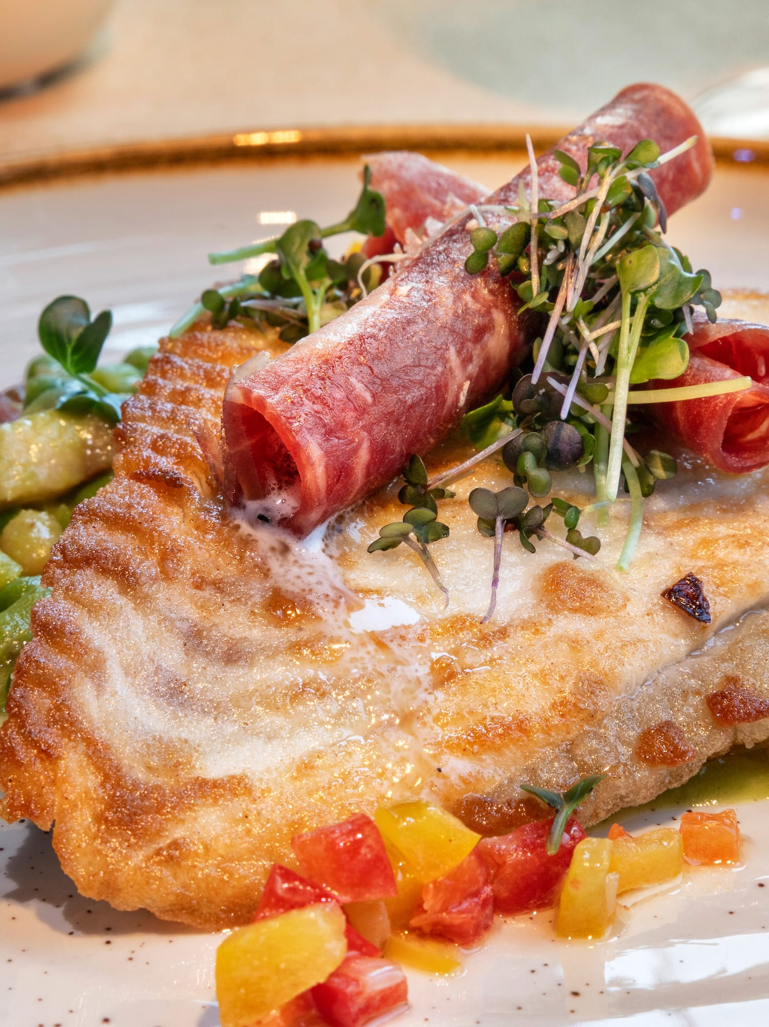 a plate of food on a table