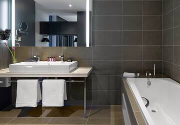 a bathroom with a sink and bathtub