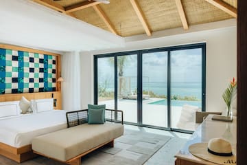 a room with a bed and a couch