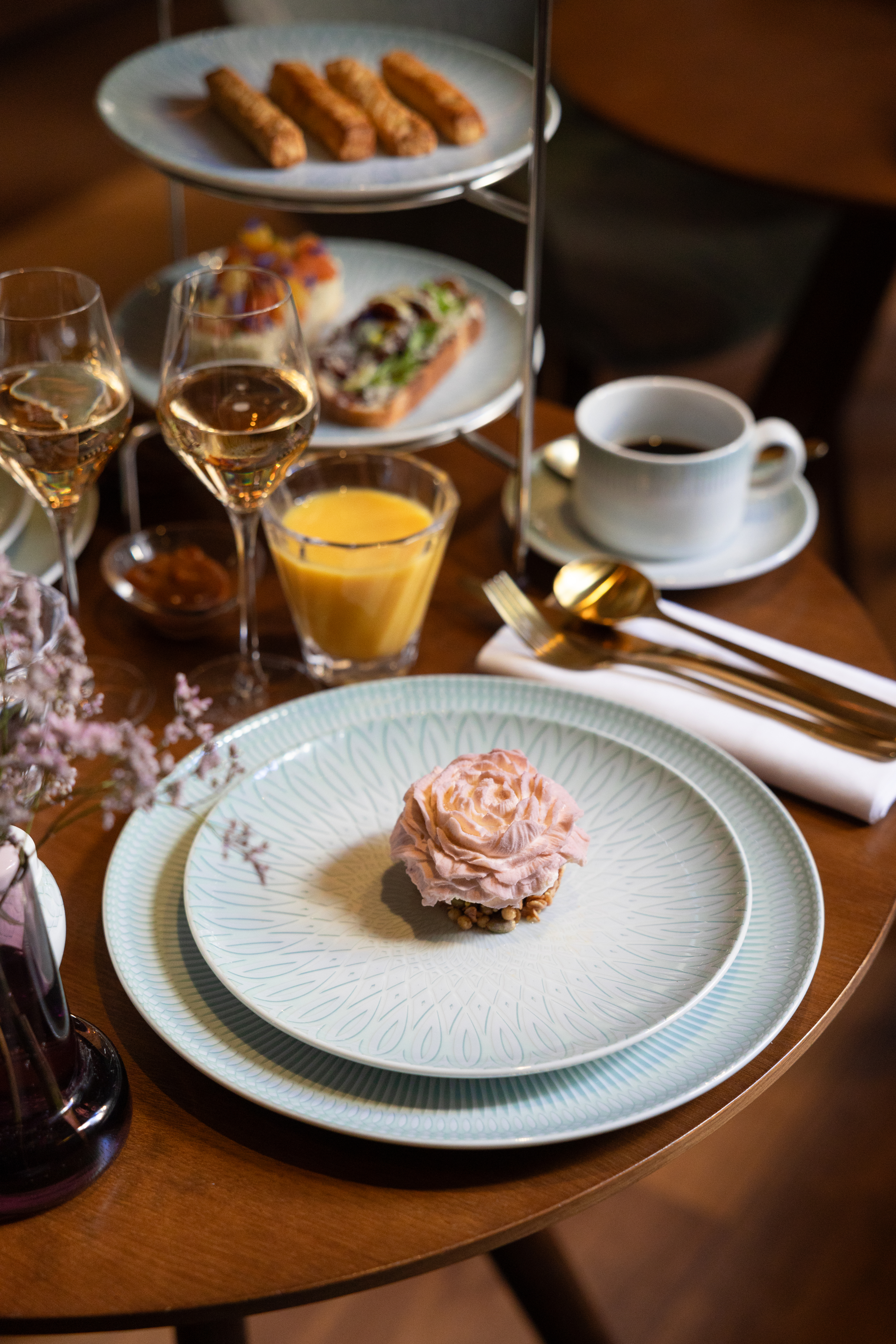 a plate with food on it