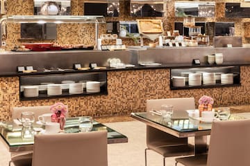 a restaurant with a variety of dishes