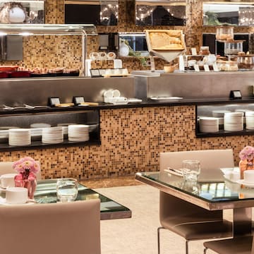 a restaurant with a variety of dishes