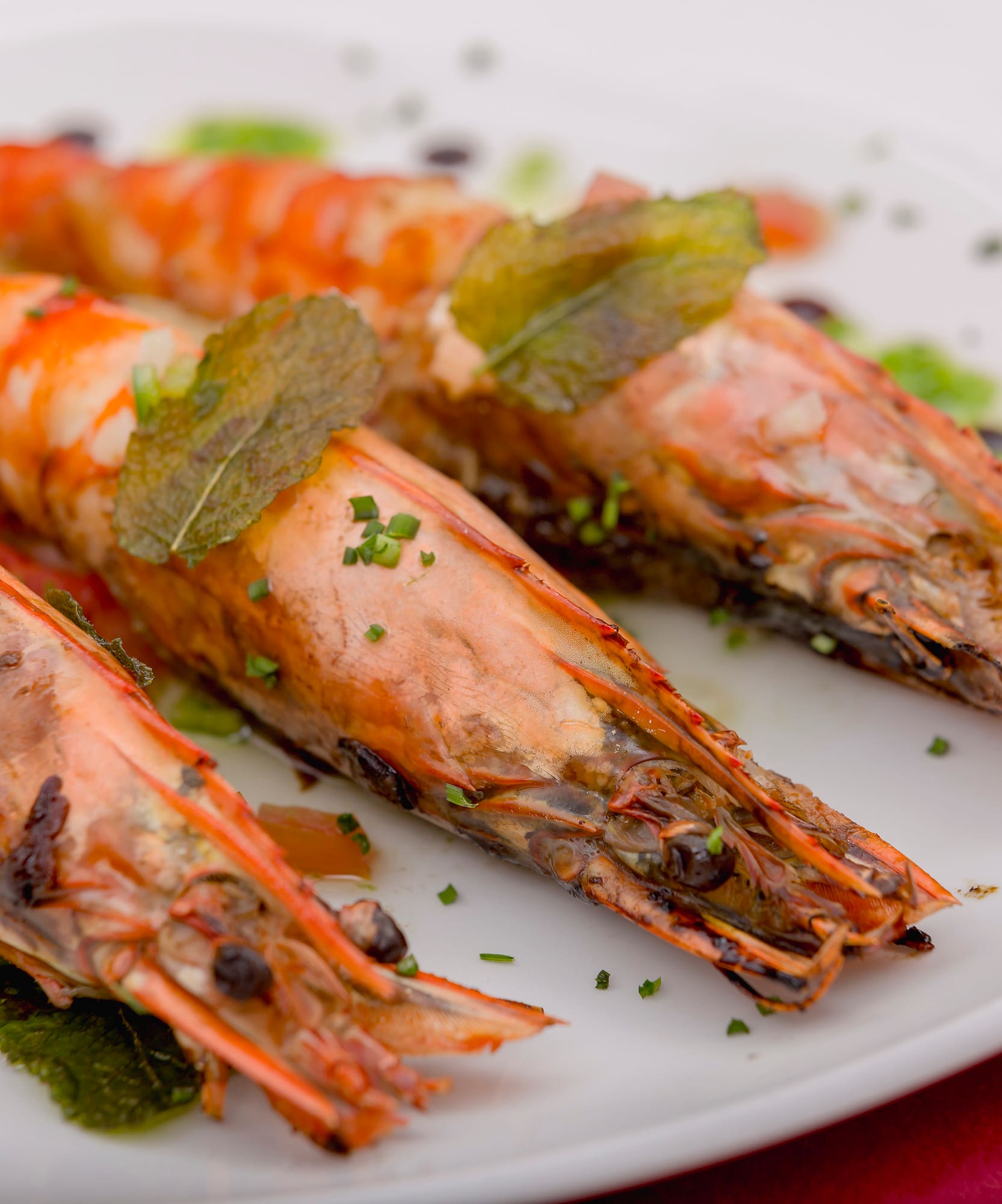 a plate of cooked shrimp