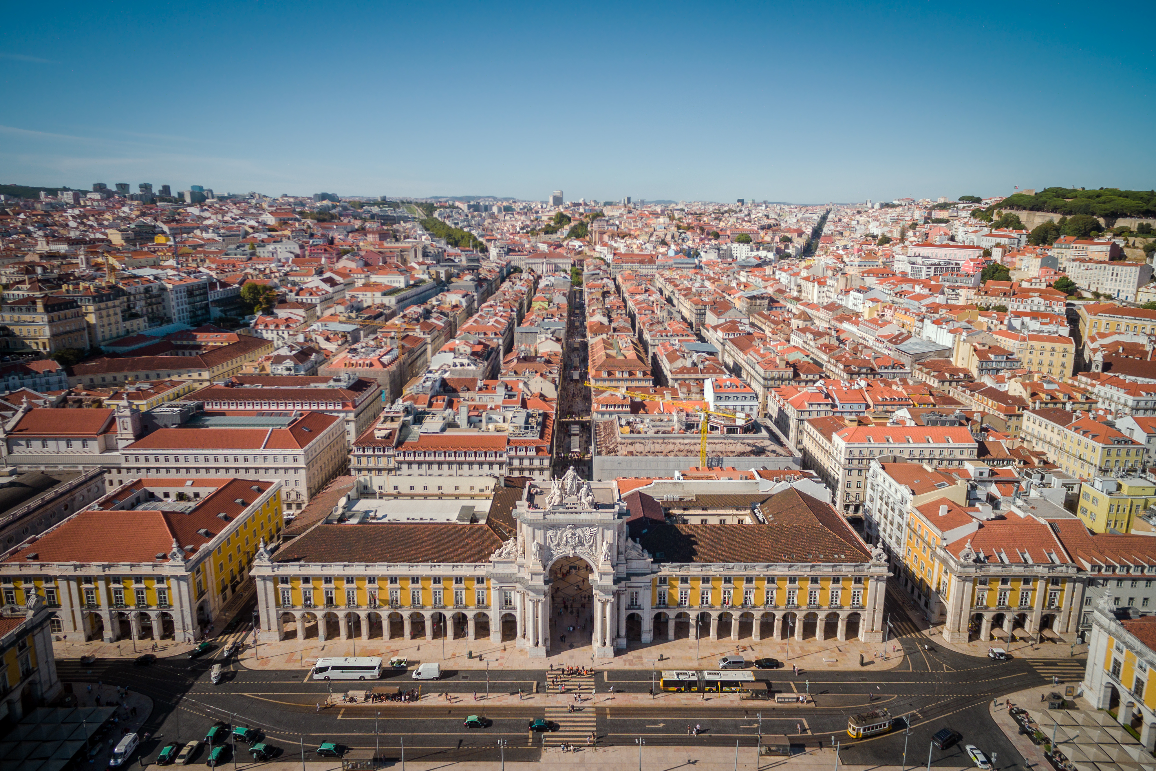a large city with many buildings