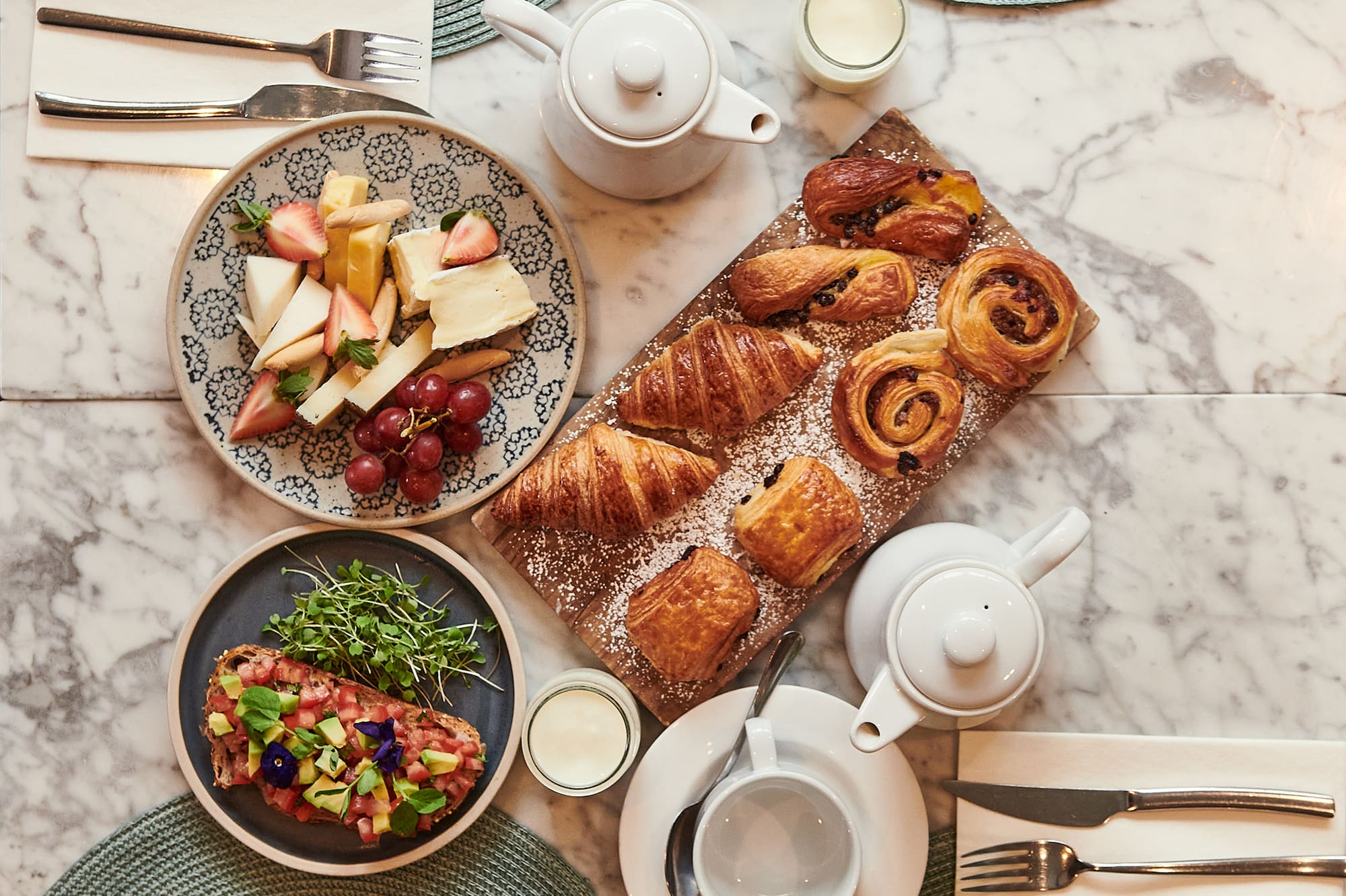 a group of people eating at a table