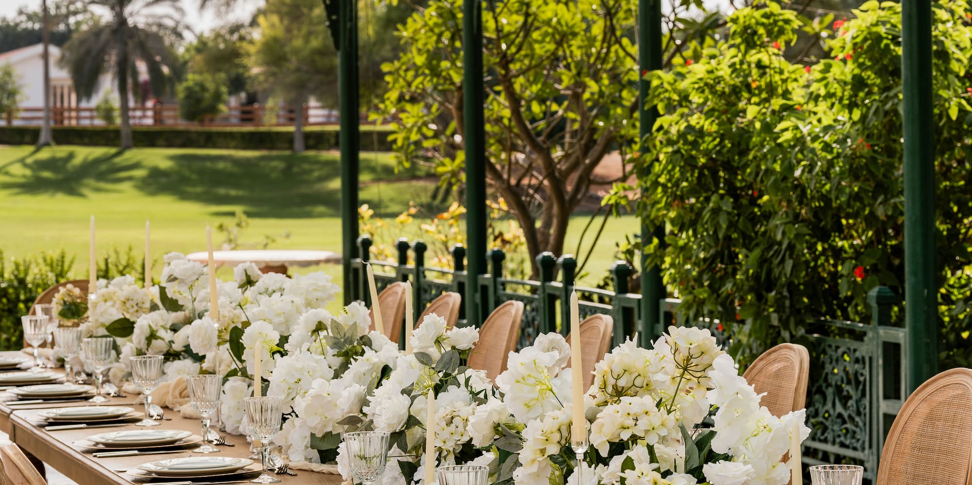 a table set for a dinner party