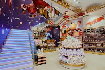 a store with toys and balloons