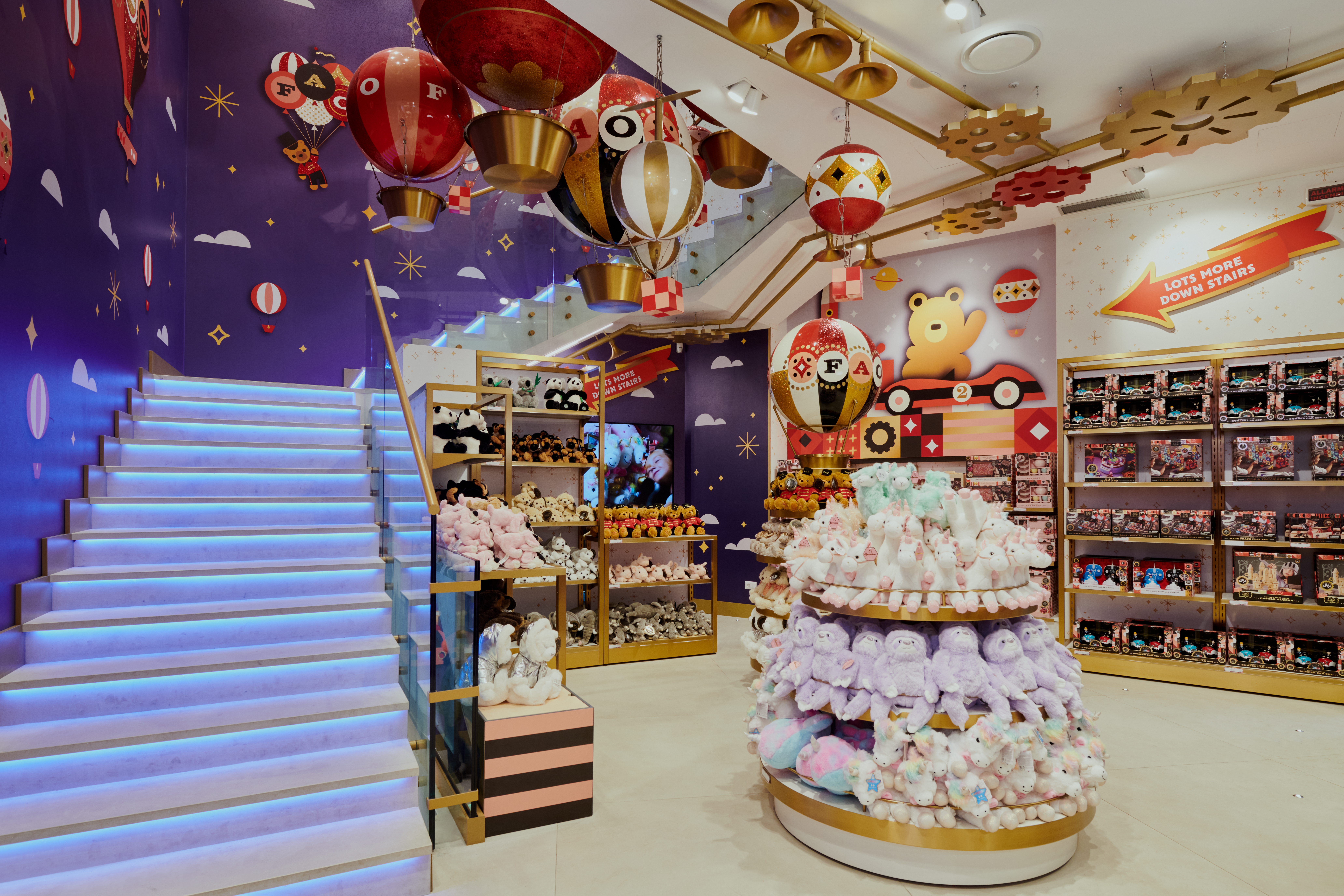 a store with toys and balloons