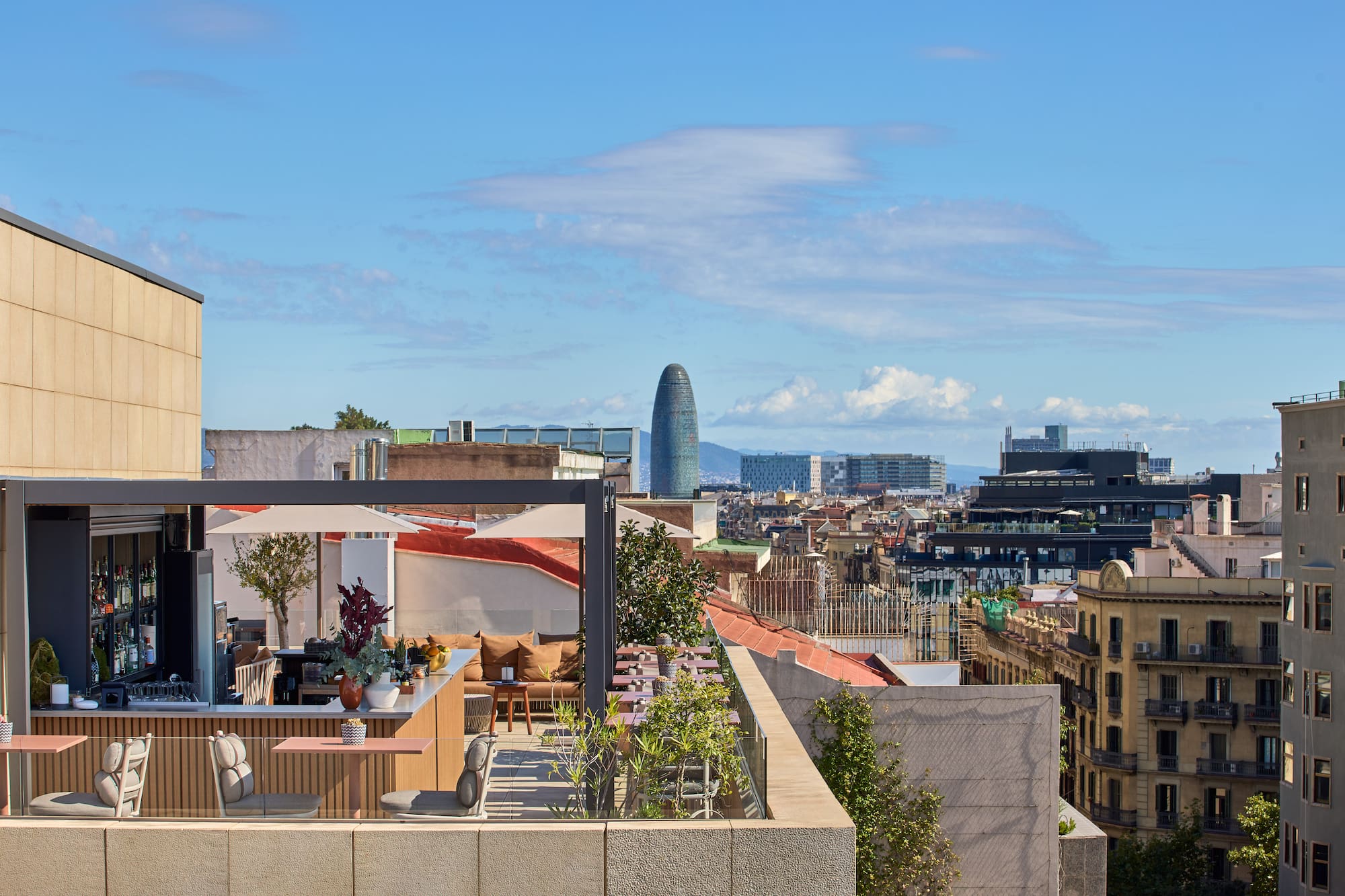a rooftop view of a city