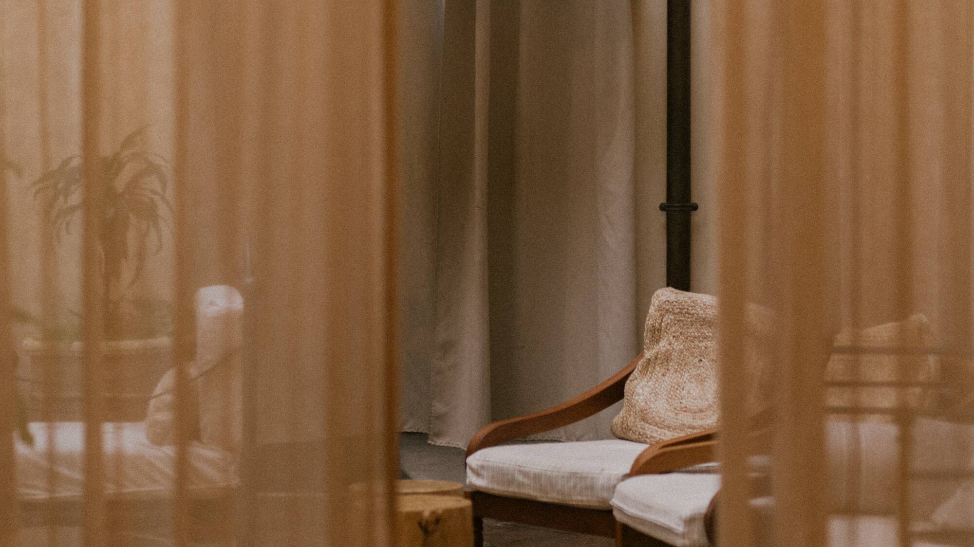 a room with chairs and tables