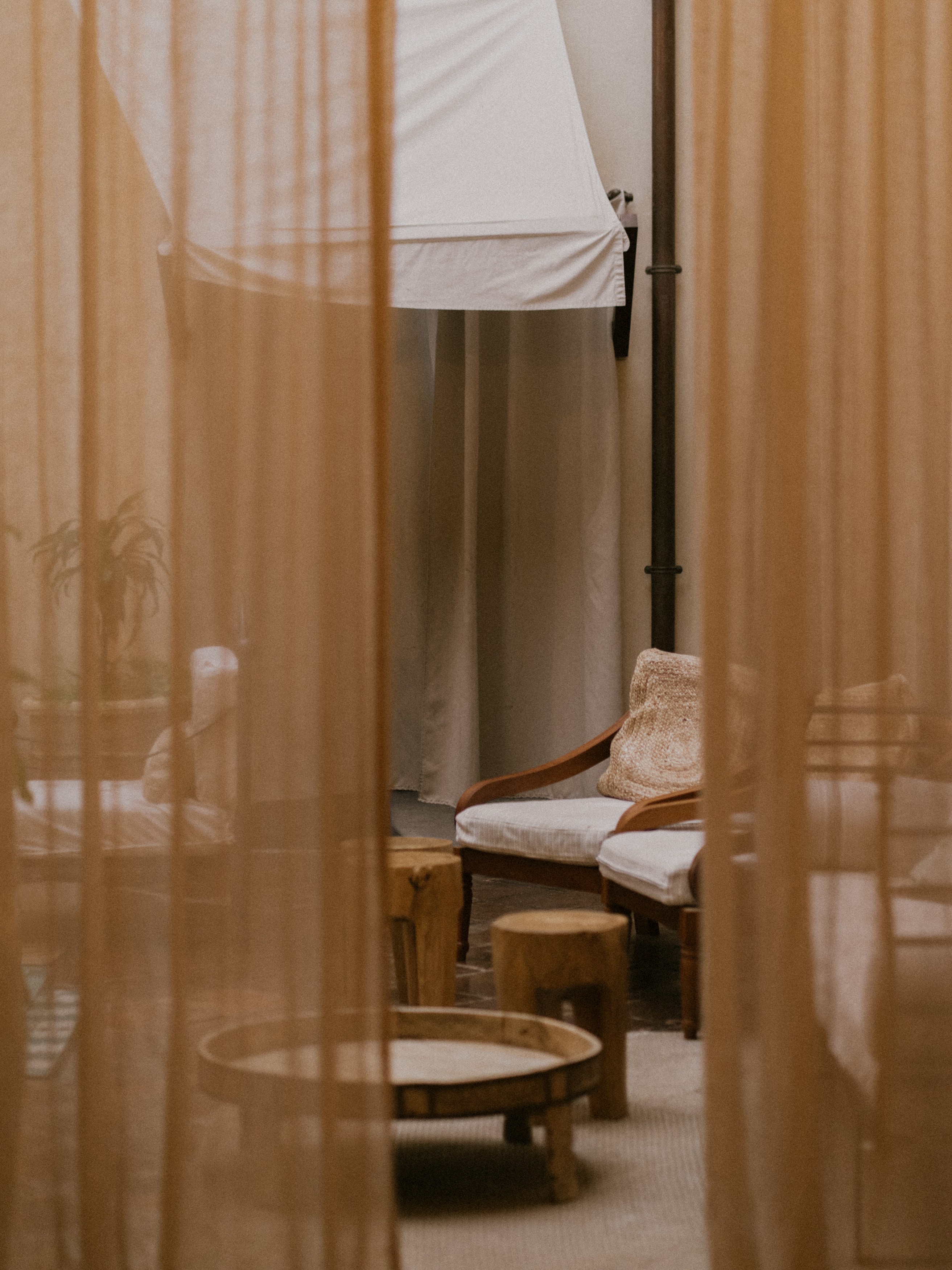 a room with chairs and tables