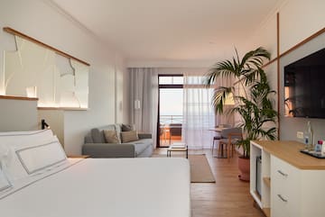 a room with a bed and a couch