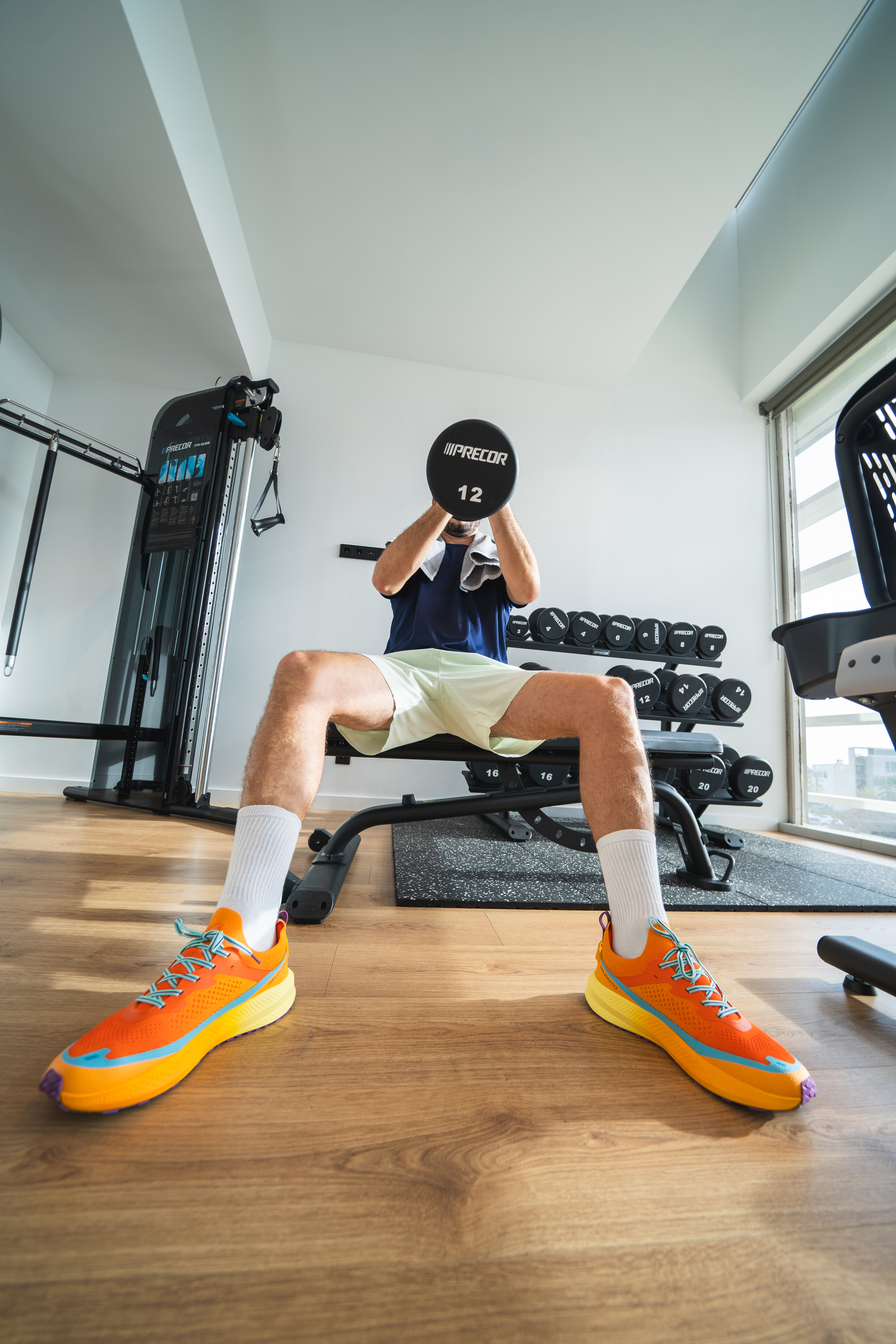 a man lifting a weight