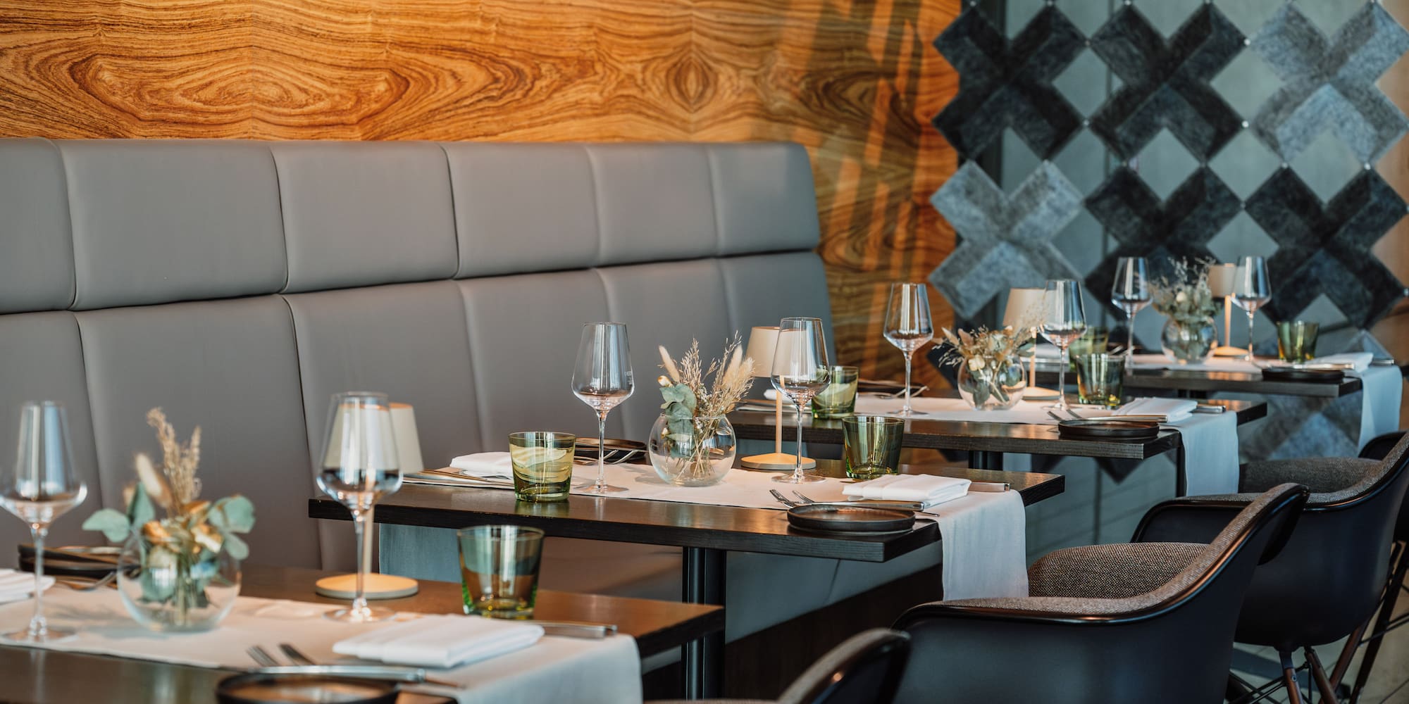 a table set for a restaurant