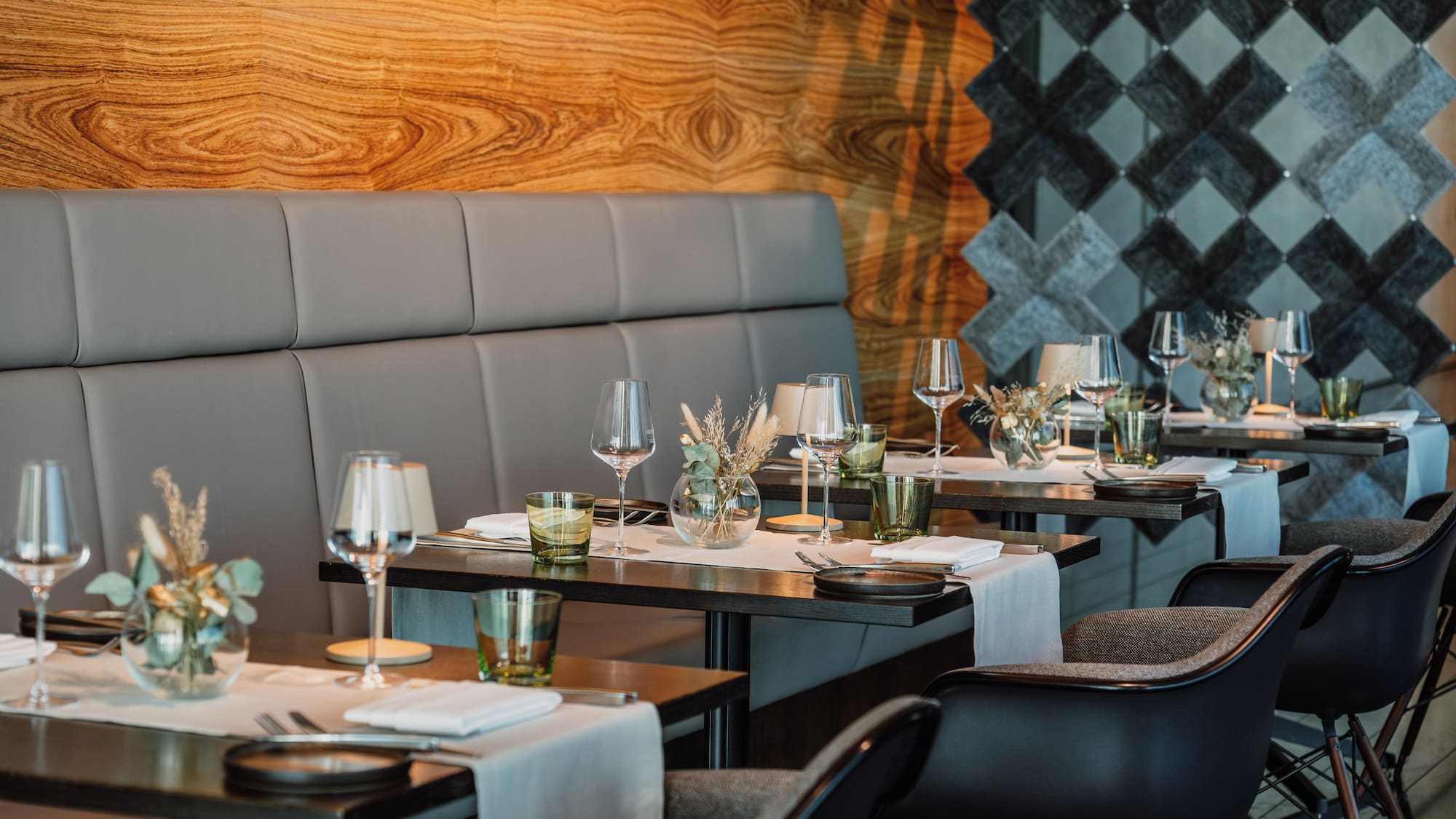 a table set for a restaurant