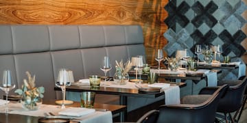 a table set for a restaurant