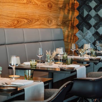 a table set for a restaurant