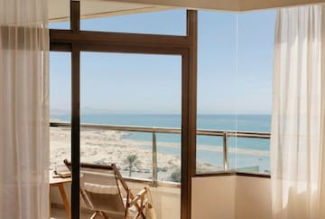 a room with a beach view