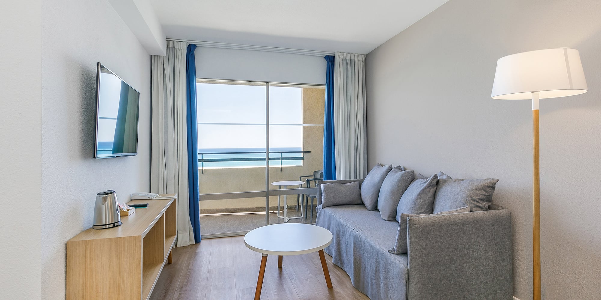 a room with a couch and a table