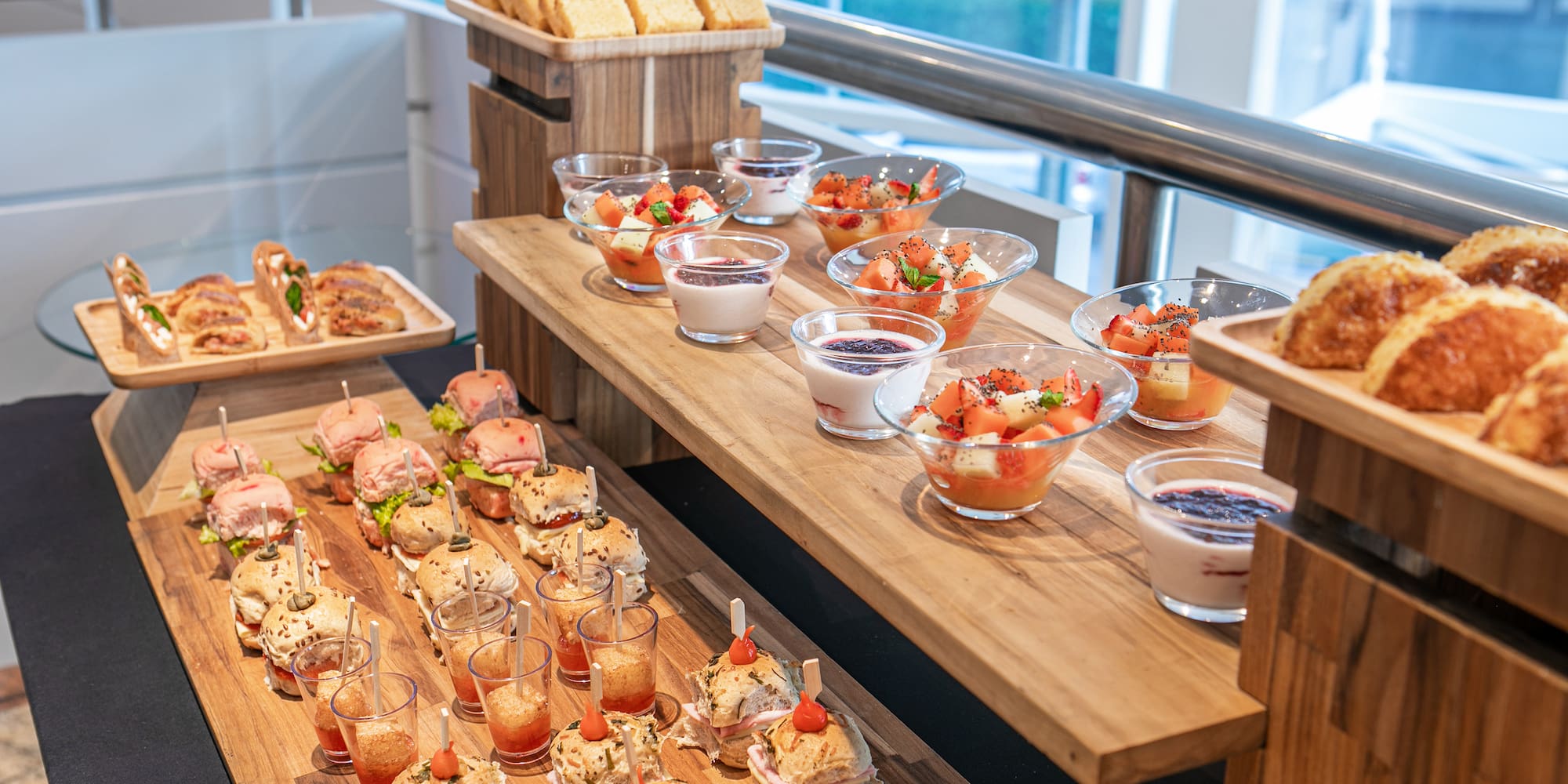 a table with food on it