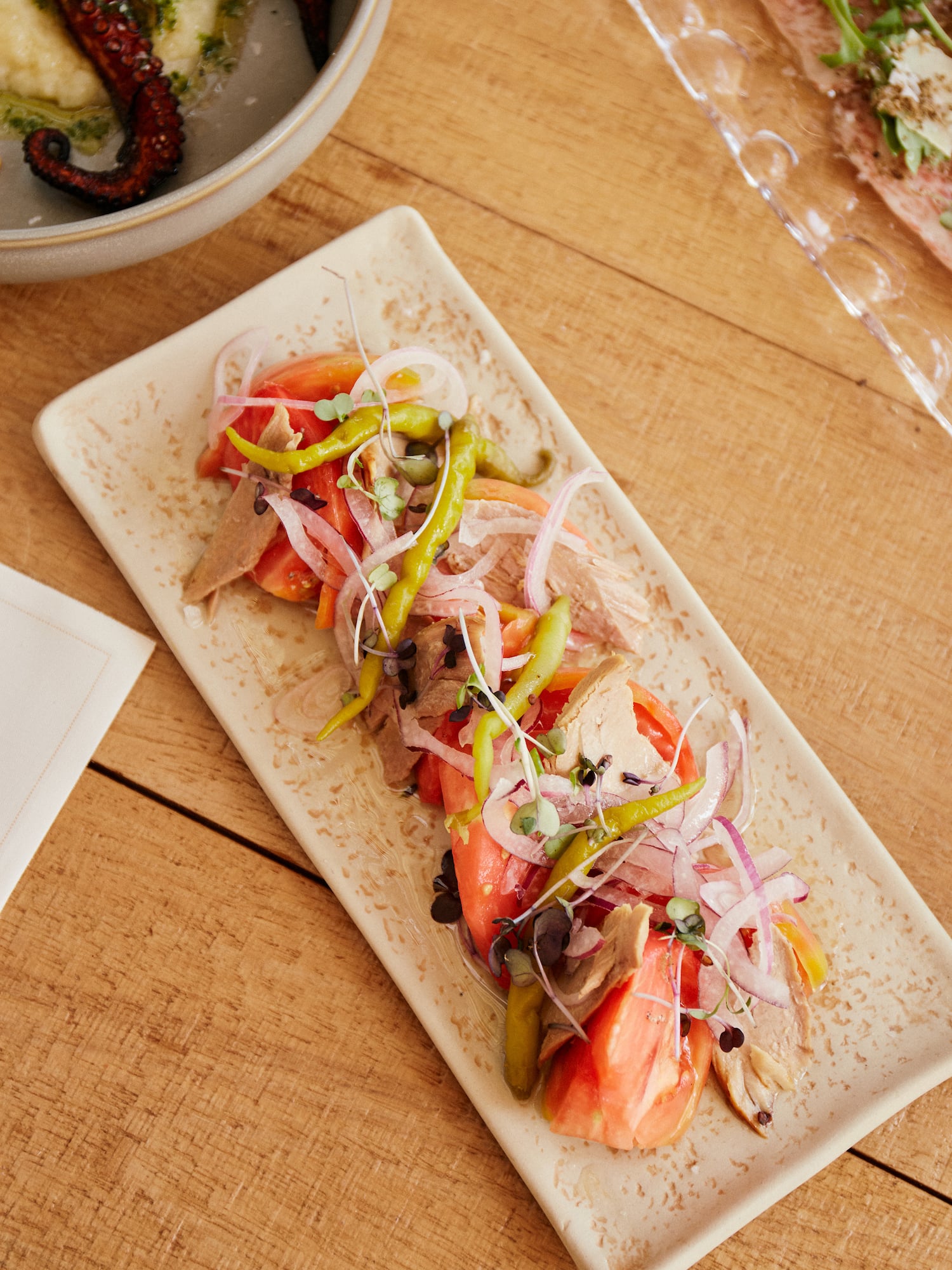 a plate of food on a table