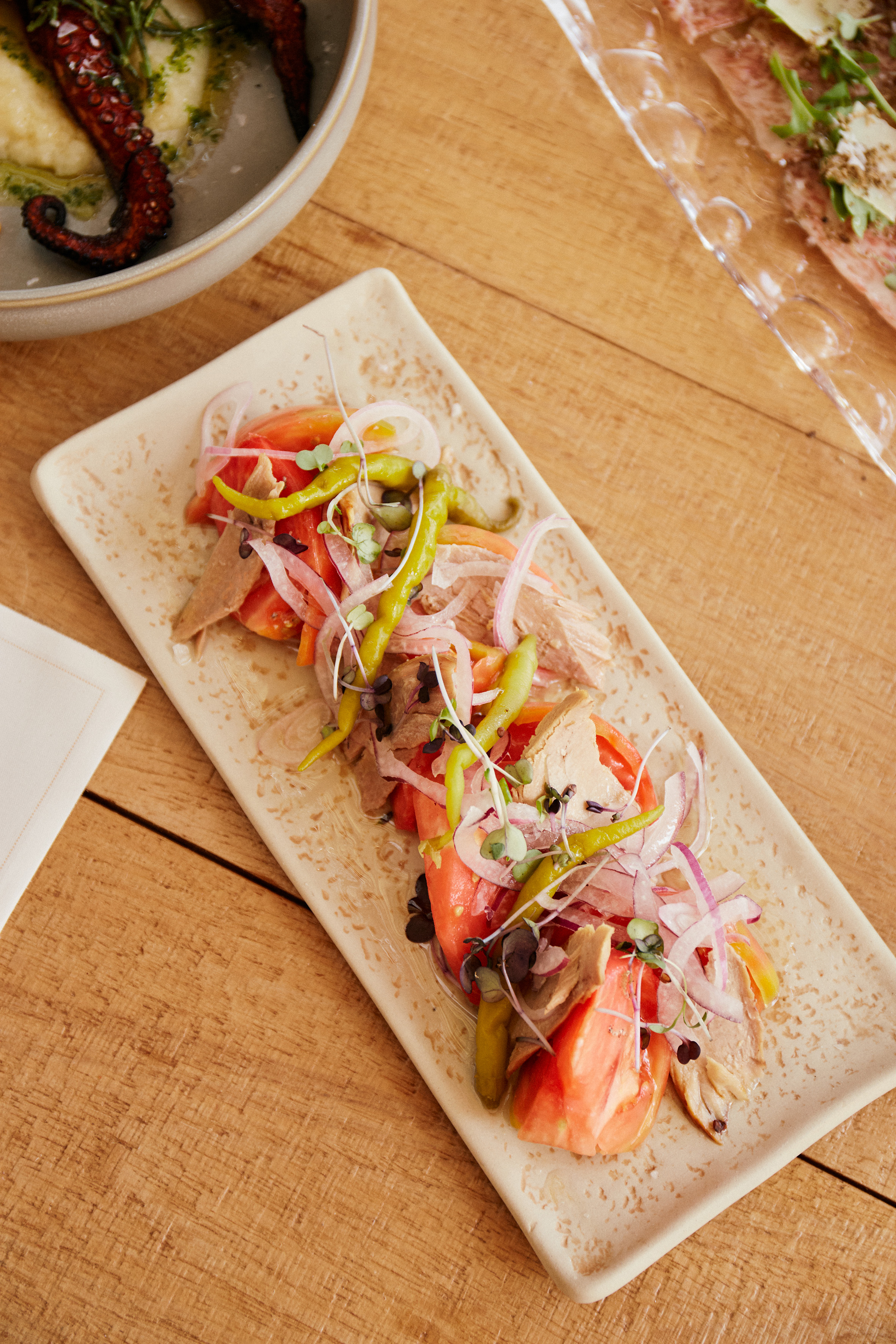 a plate of food on a table