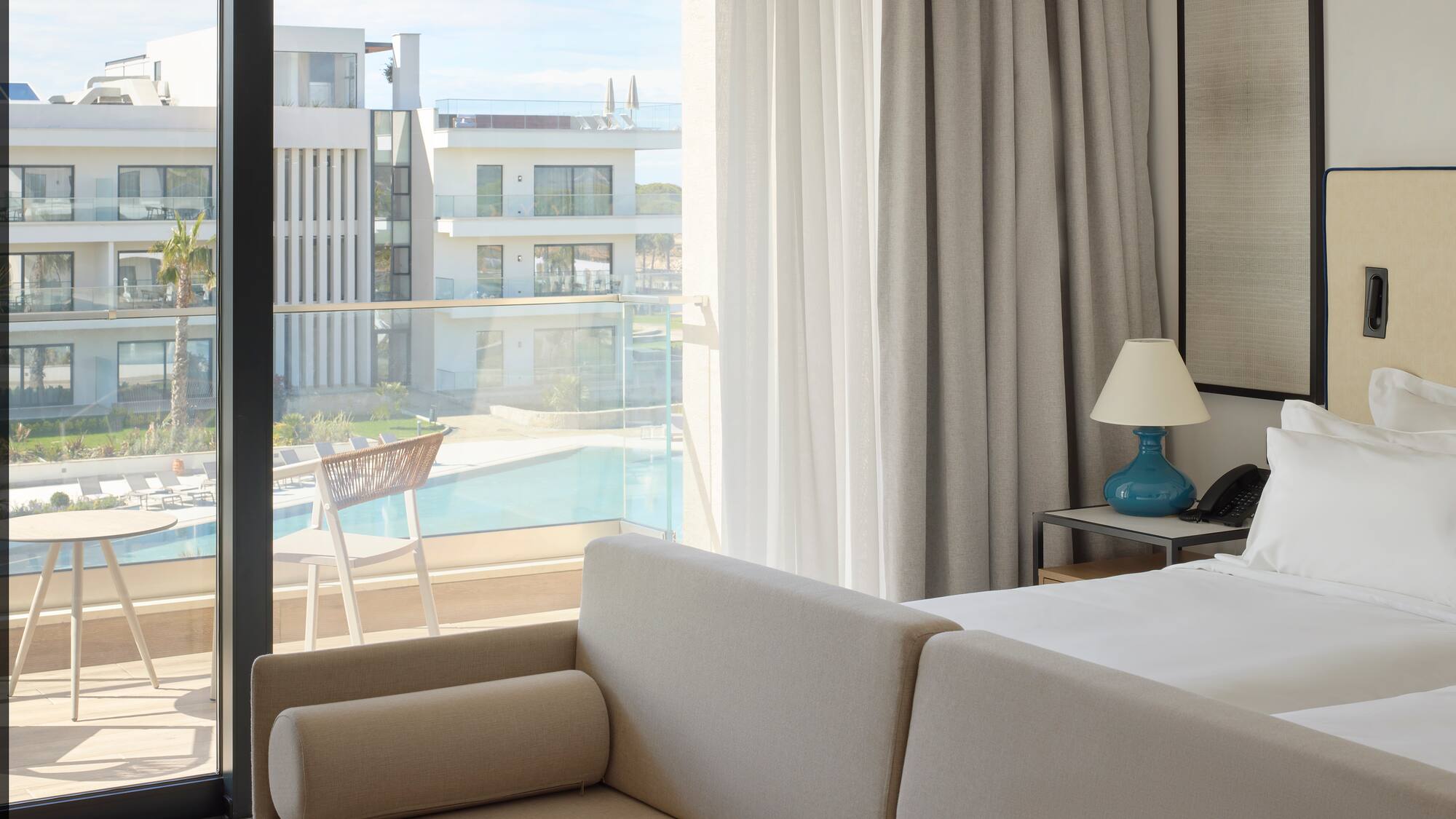 a room with a bed and a couch