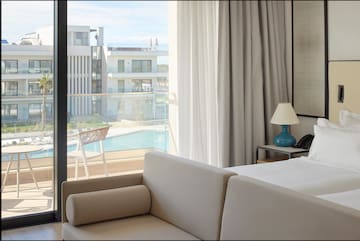 a room with a bed and a couch