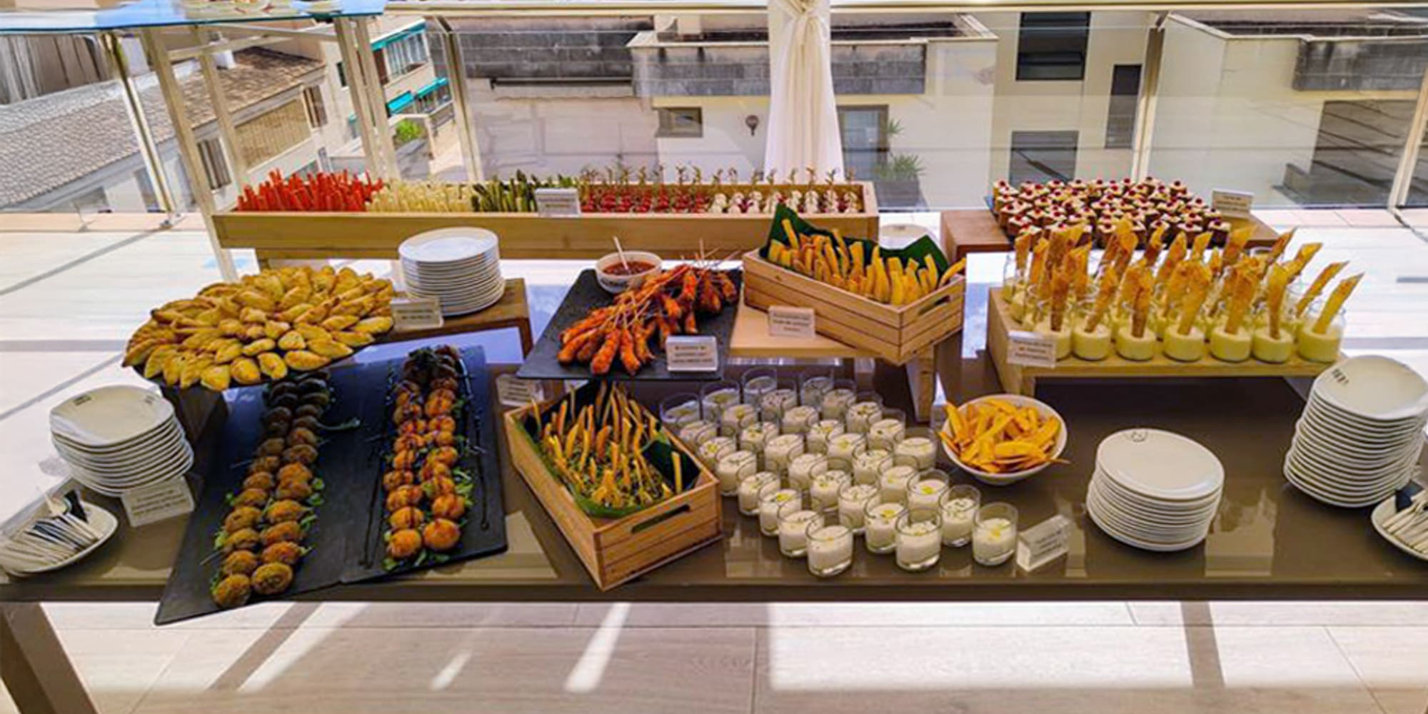 a table full of food