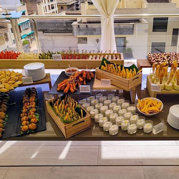 a table full of food