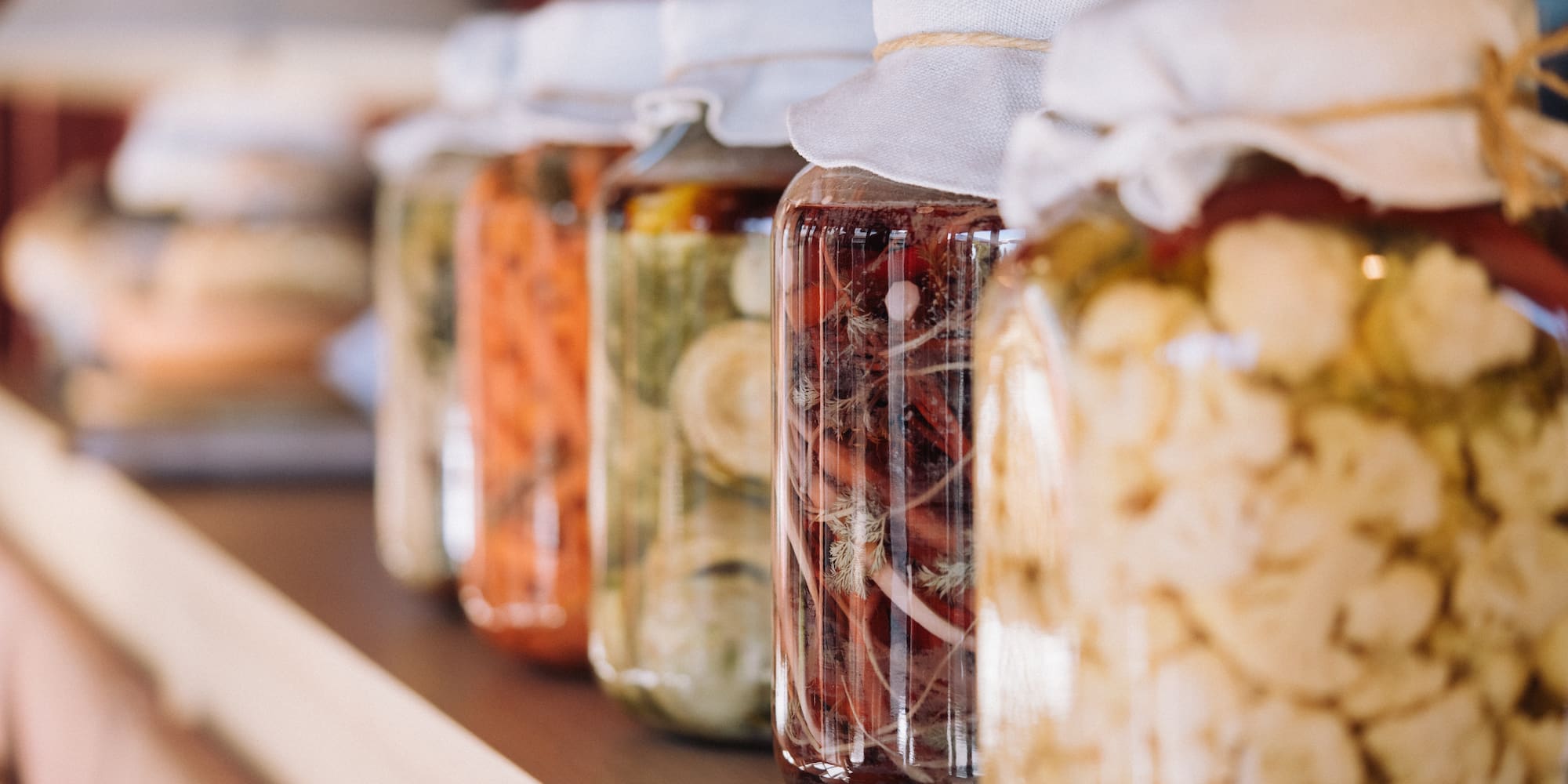 jars of food on a shelf