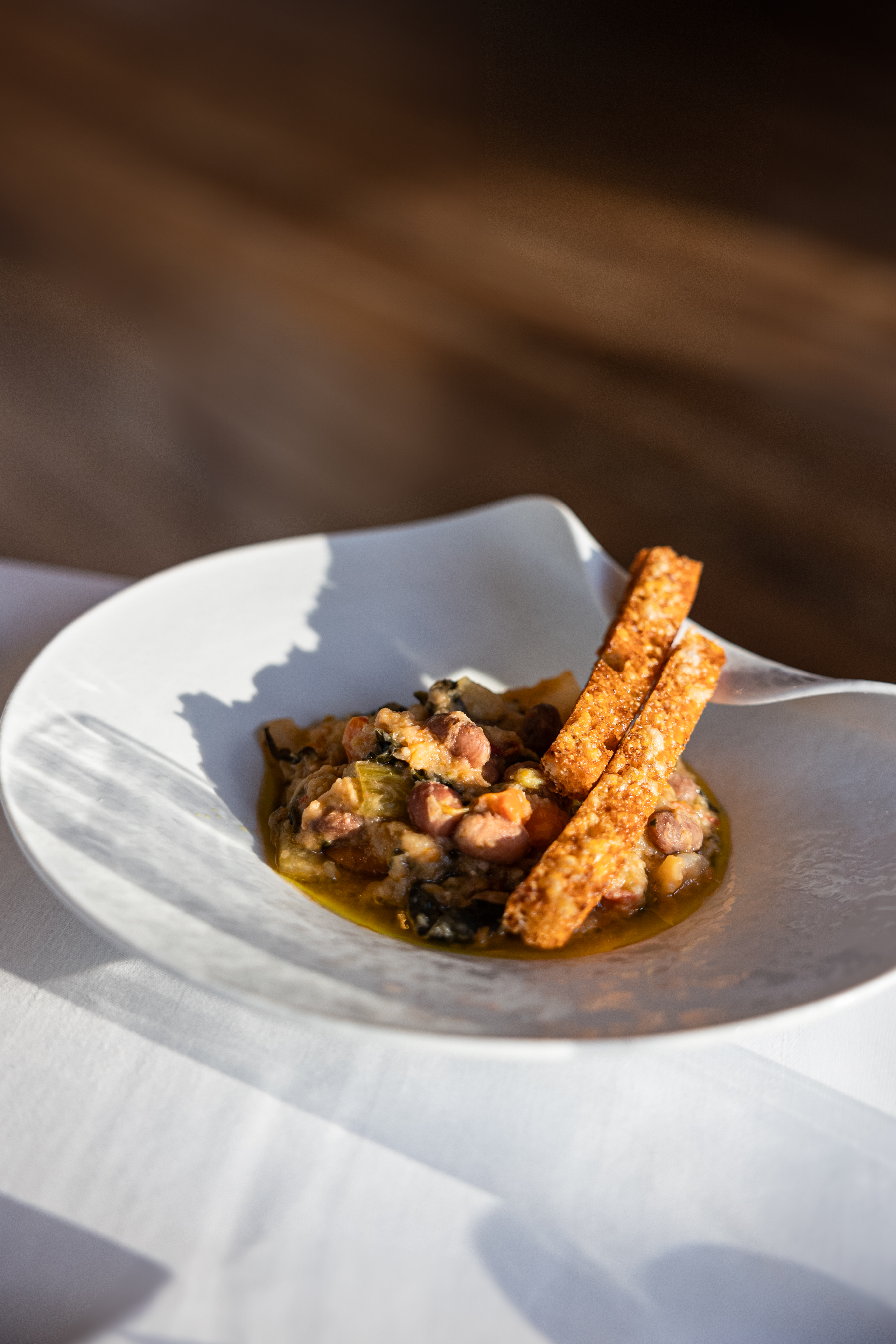 a bowl of food on a table