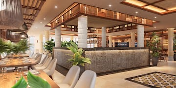 a restaurant with tables and chairs