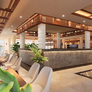 a restaurant with tables and chairs