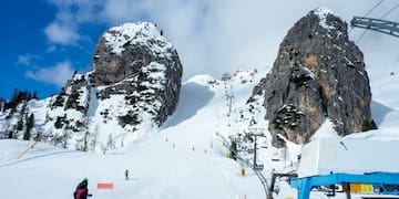 a skiers on a snowy mountain