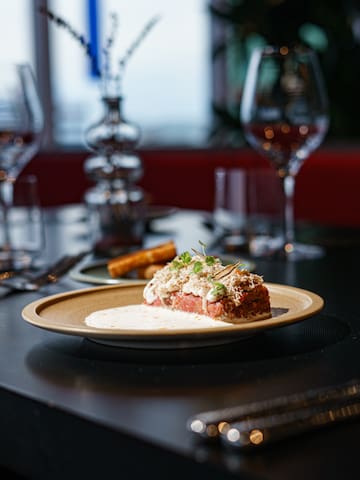a plate of food on a table