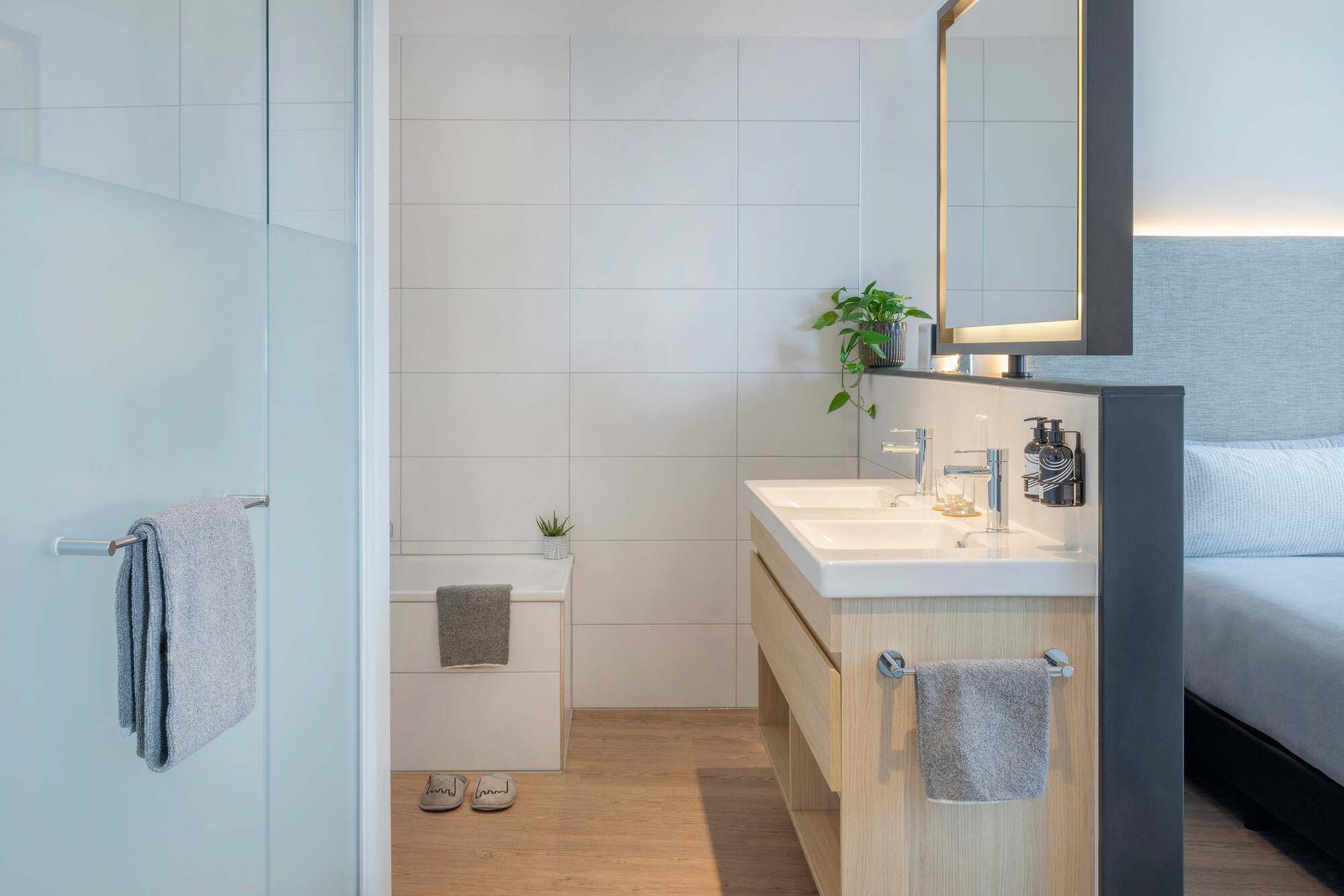 a bathroom with a sink and a bathtub