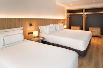 a room with two beds