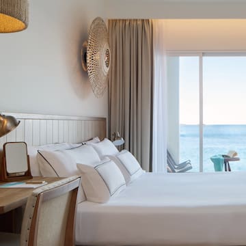 a room with a bed and a desk and a chair