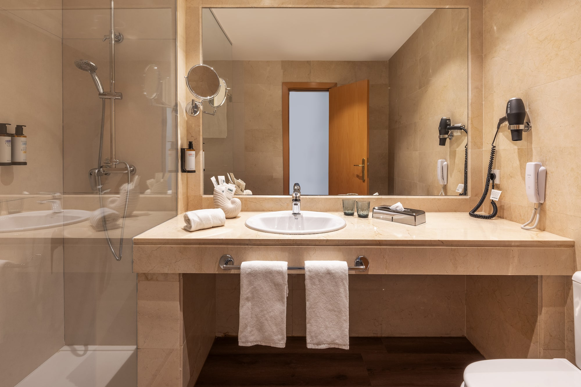 a bathroom with a mirror and sink