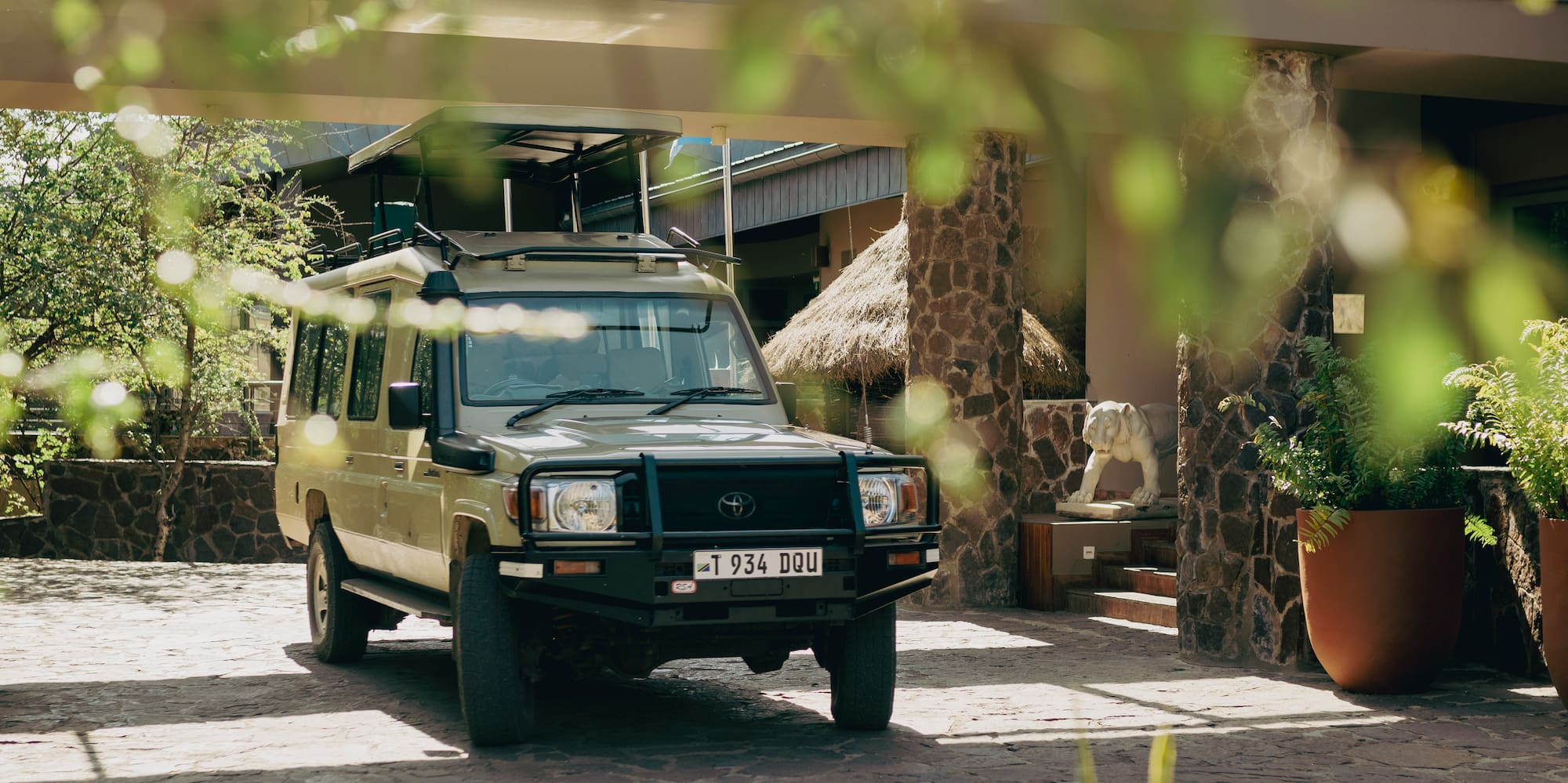 a car parked in a driveway