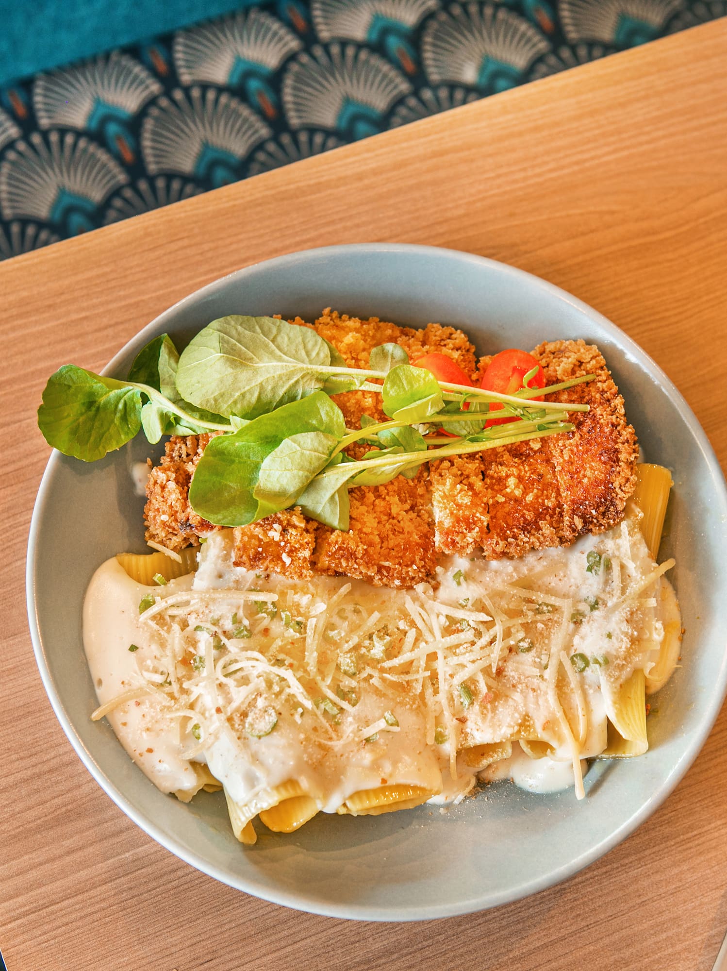 a plate of food on a table