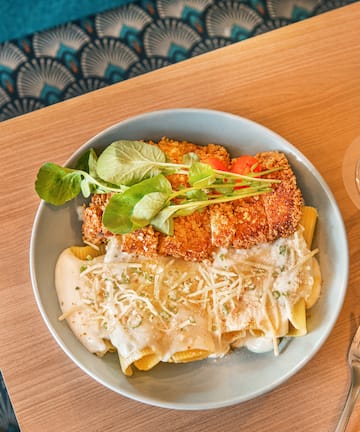 a plate of food on a table