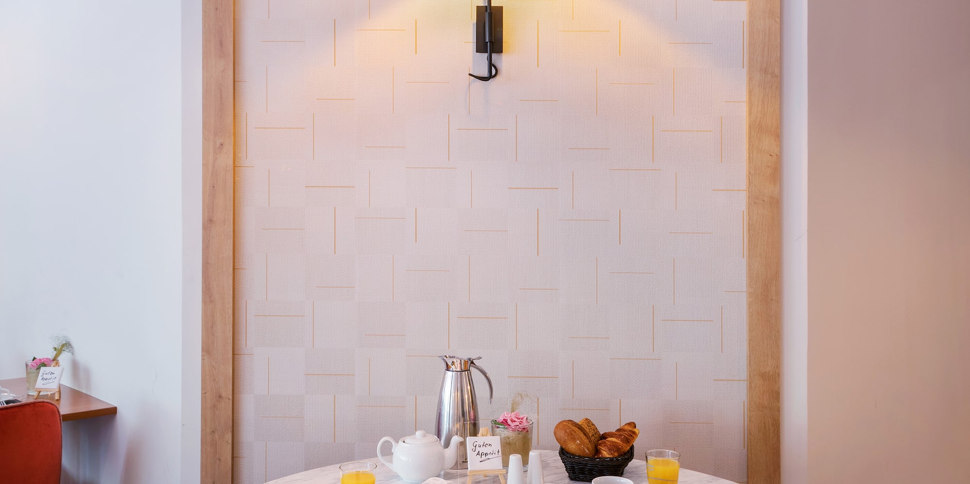 a table with food on it