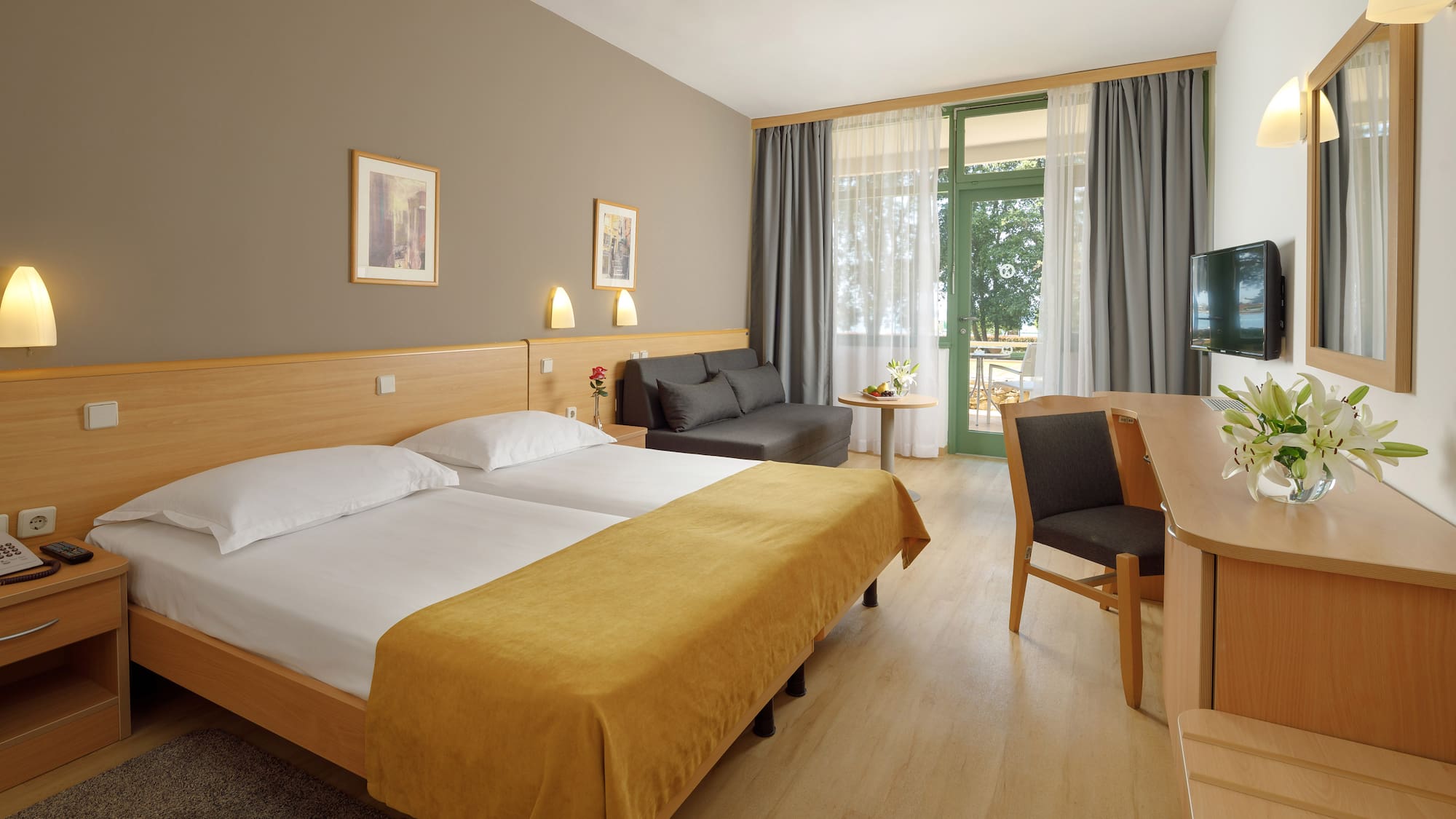 a room with a bed and a couch