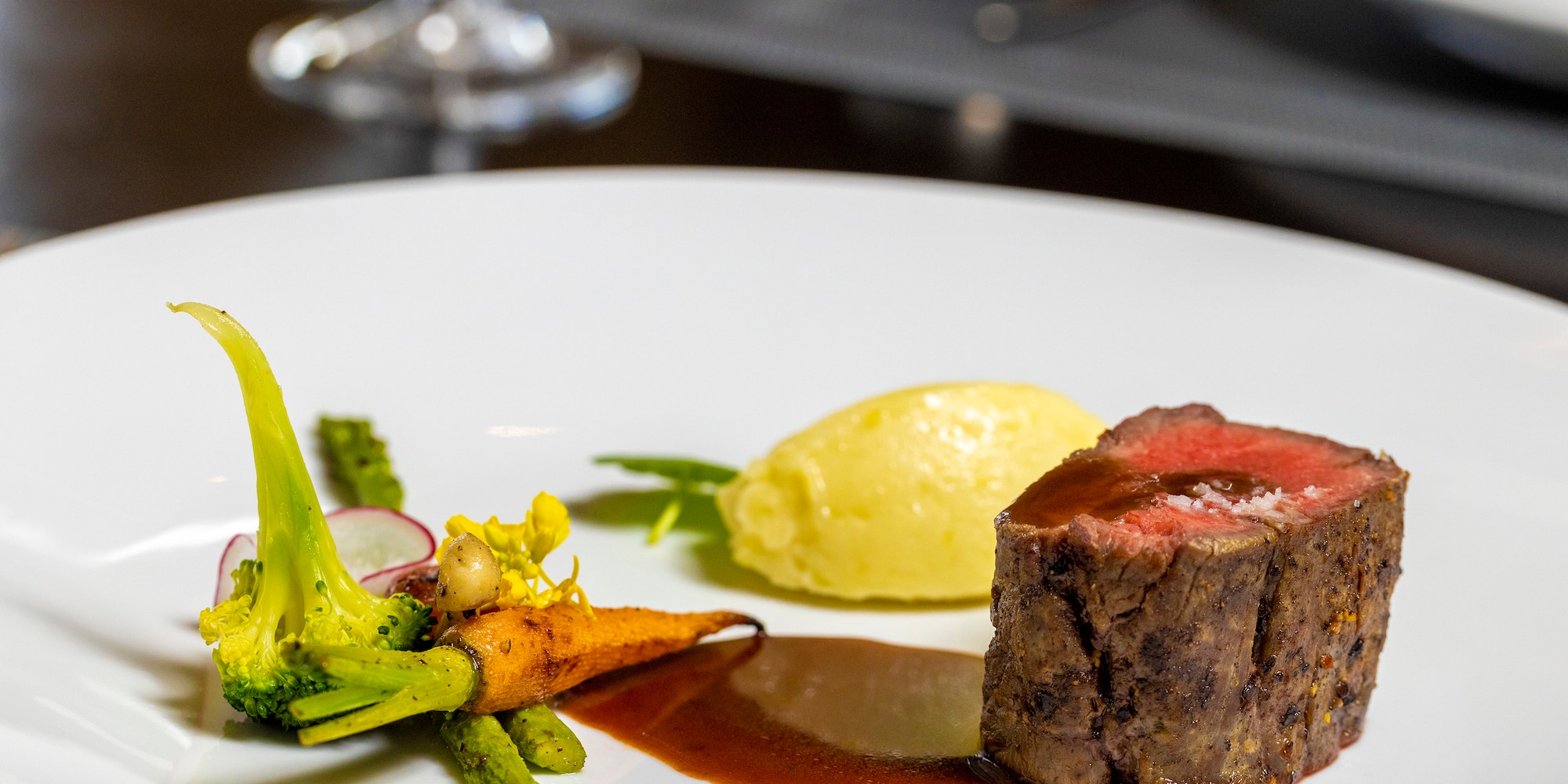 a plate of food on a table