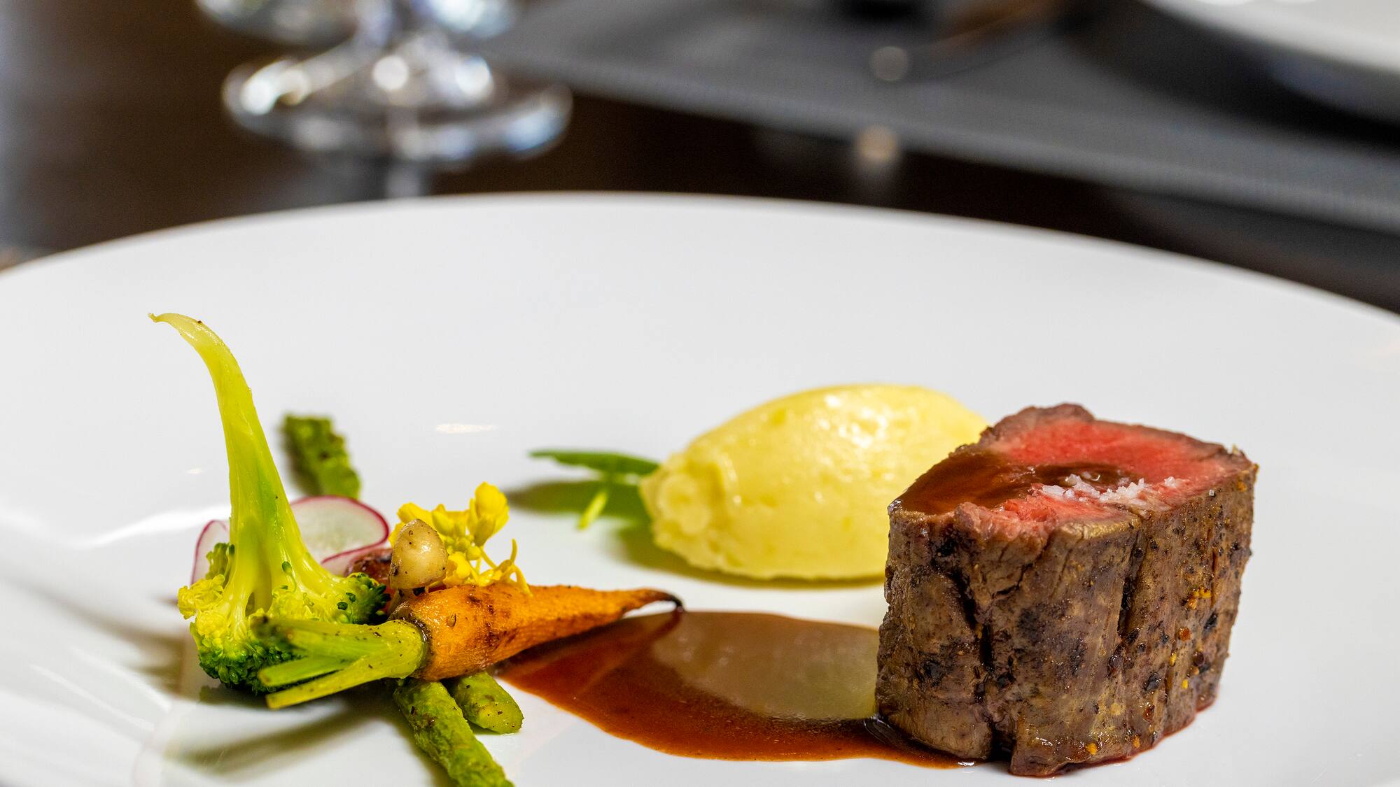 a plate of food on a table