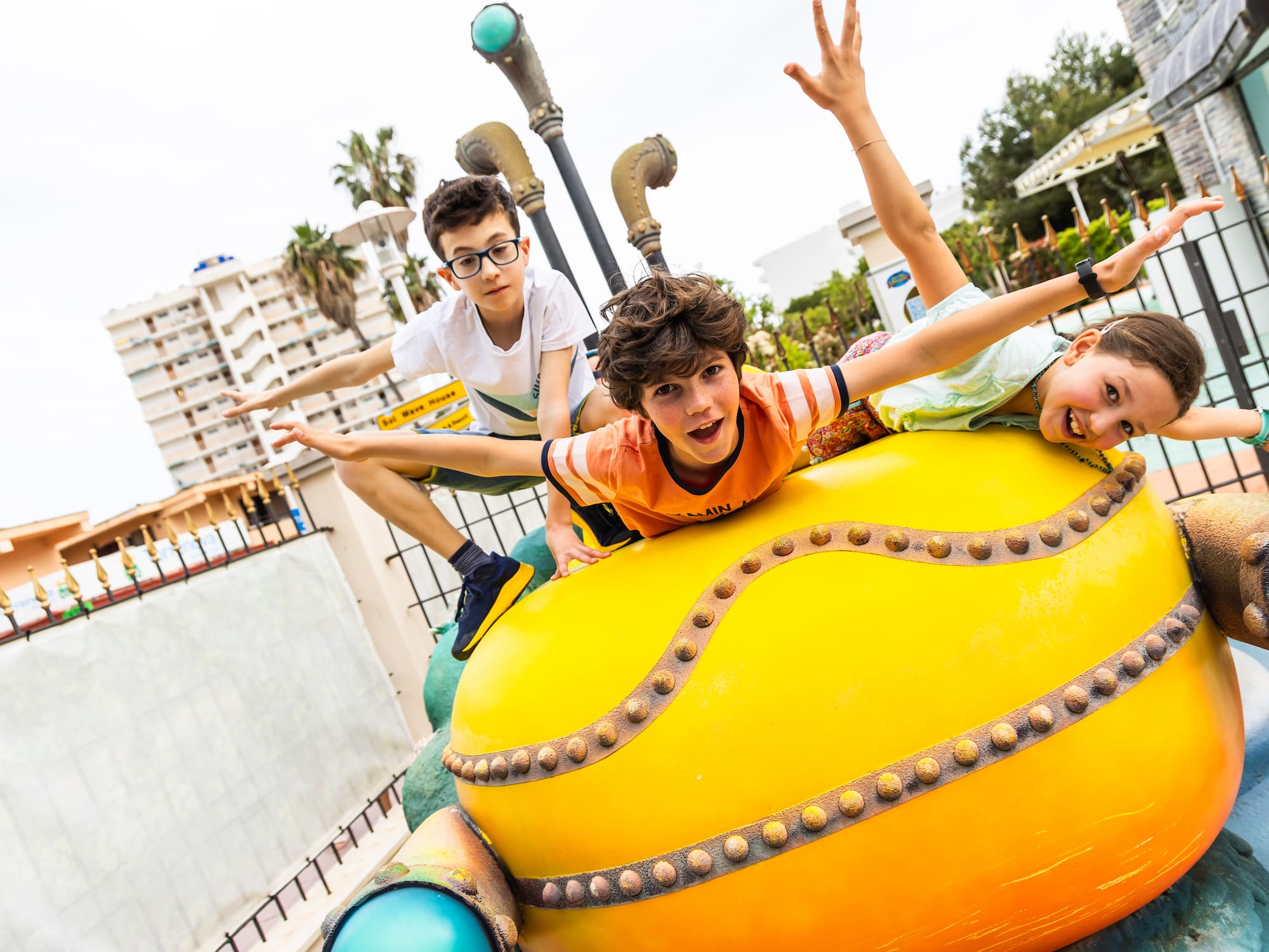 a group of kids posing for a picture
